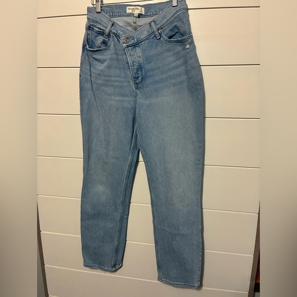 Abercrombie and fitch the dad high rise relaxed fit size 27/4S curve love - Picture 10 of 12
